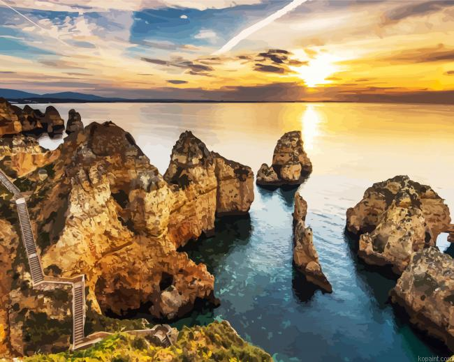 Lagos Portugal Ponta Da Piedade Painting By Numberss.png