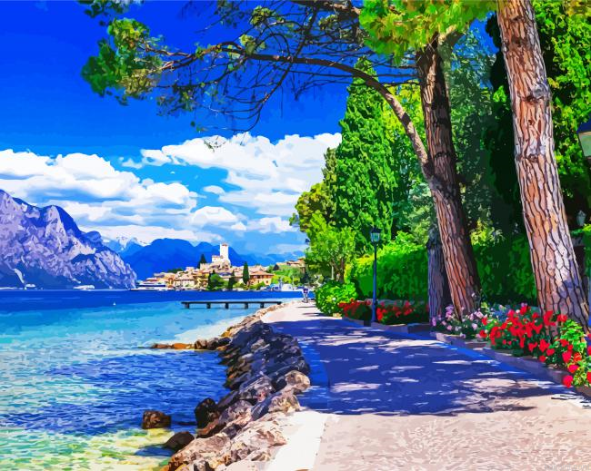 Lake Garda Italy Europe Painting By Numberss.png