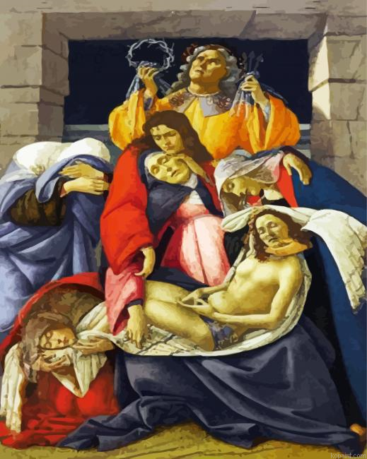 Lamentation Over The Dead Christ By Sandro Botticelli Painting By Numberss.png