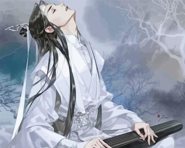 Lan Zhan Playing Music Painting By Numberss.png