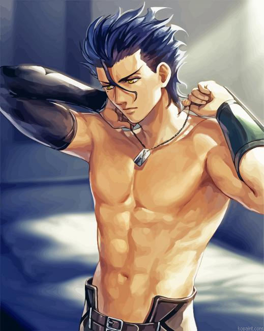 Lancer Fat Zero Anime Painting By Numberss.png