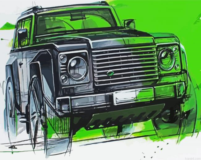 Land Rover Car Art Painting By Numberss.png