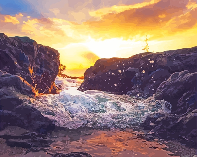 Landscape River Sunset New Painting By Numberss.png
