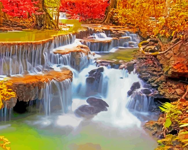 Landscape Tropical Waterfall Painting By Numberss.png