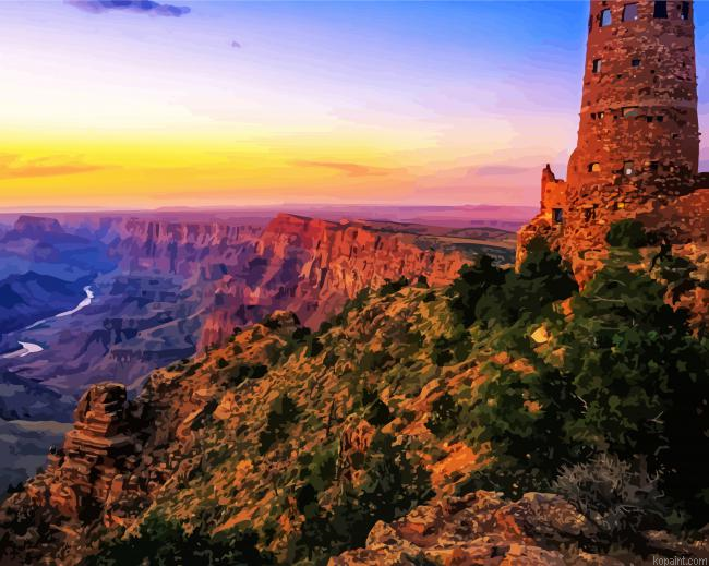 Landscape Watchtower Painting By Numberss.png