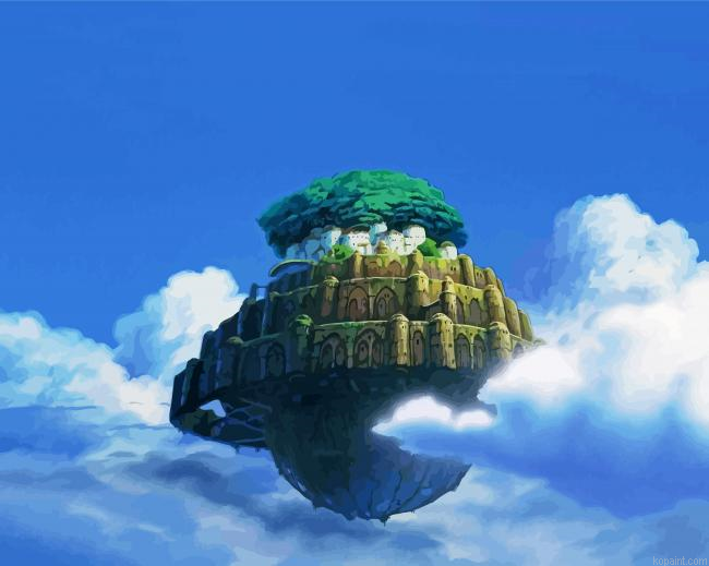 Laputa Castle In The Sky Painting By Numberss.png