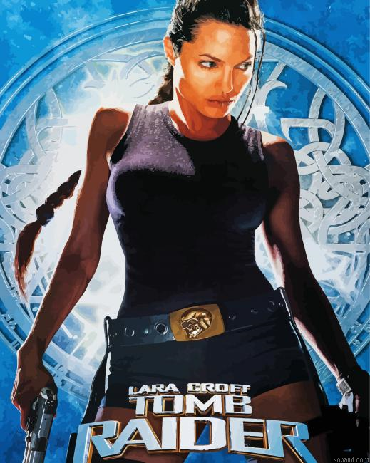 Lara Croft Character Poster Paint By Numbers