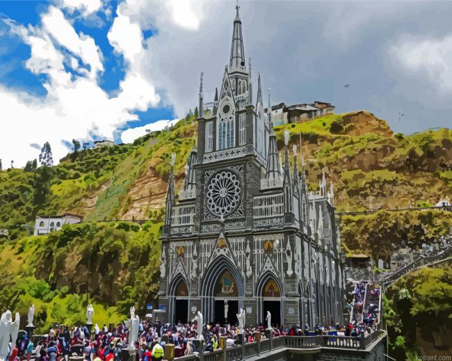 Las Lajas Sanctuary Colombia Painting By Numberss.png