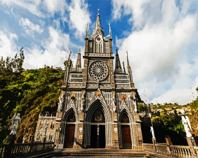 Las Lajas Sanctuary Columbia Painting By Numberss.png