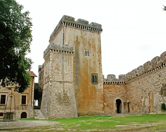 Latina Castello Caetani Sermoneta Painting By Numberss.png
