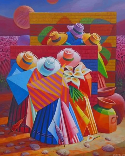 Latino People Wearing Colorful Clothes Paint By Numbers