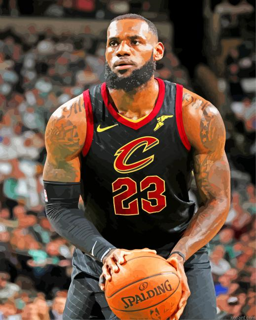 Lebron James Cleveland Cavaliers Painting By Numberss.png