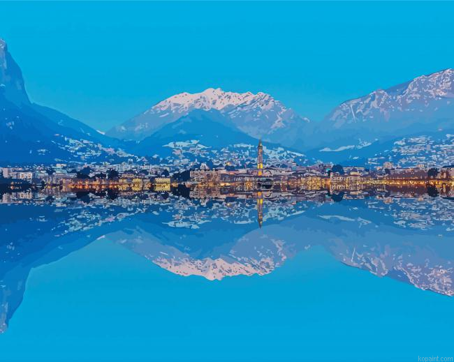Lecco Italy Water Reflection Painting By Numberss.png