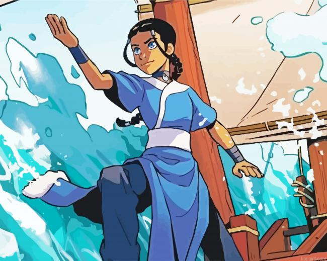 Legend Of Korra Katara Anime Paint By Numbers
