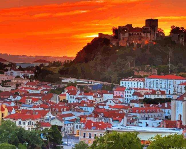 Leiria Castle Sunset Painting By Numberss.png