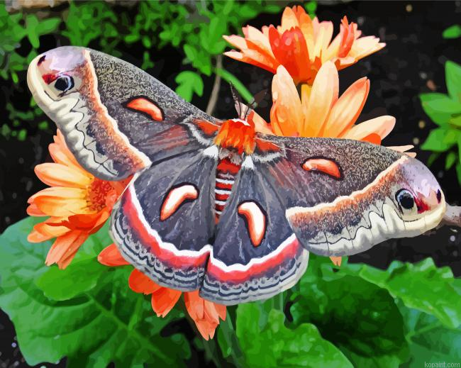 Lepidoptera Moth Insect Painting By Numberss.png