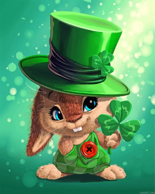 Leprechaun Rabbit Painting By Numberss.png