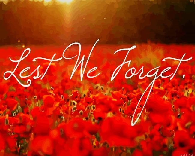 Lest We Forget Paint By Numbers