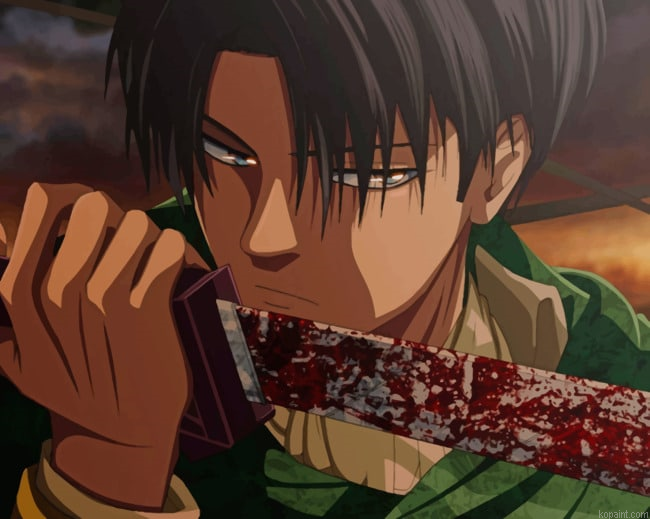 Levi Attack On Titans Paint By Numbers