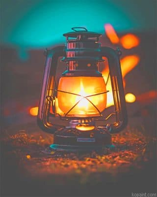 Lighted Old Lantern Painting By Numberss.png