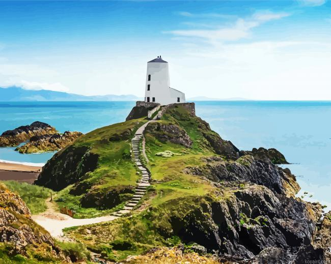Lighthouse Anglesey Paint By Numbers