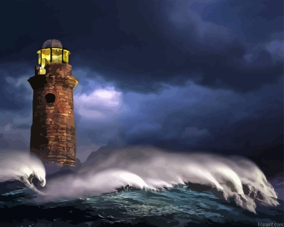 Lighthouse Storm Painting By Numberss.png