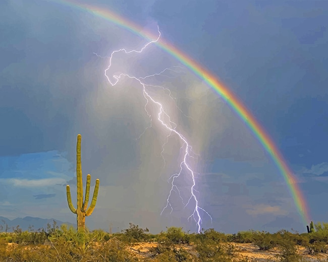 Lightning And Rainbow Painting By Numberss.png