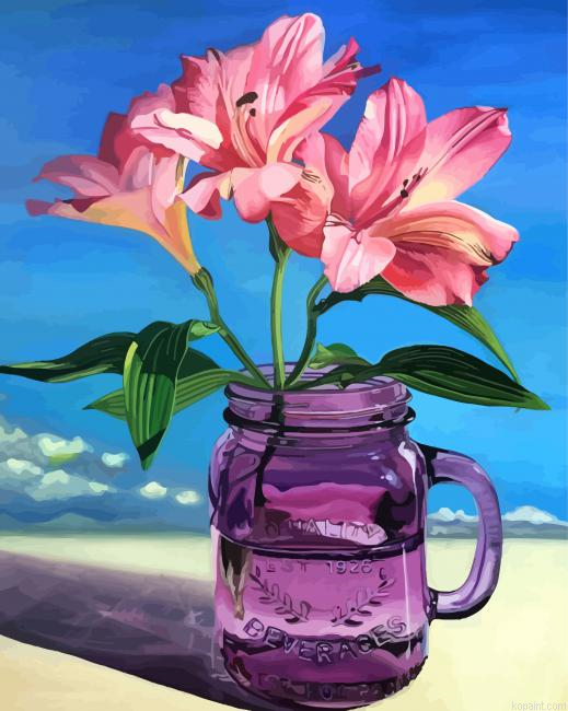 Lilies In Jar Painting By Numberss.png