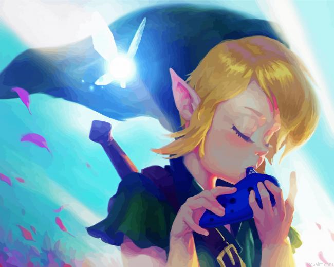Link Ocarina Of The Time Painting By Numberss.png