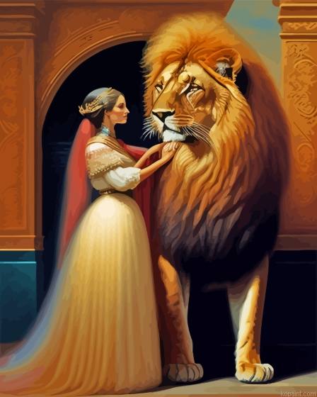 Lion And The Lady Painting By Numberss.png