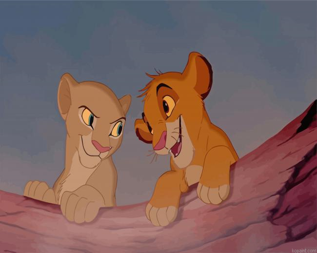 Lion King Simba And Nala Paint By Numbers