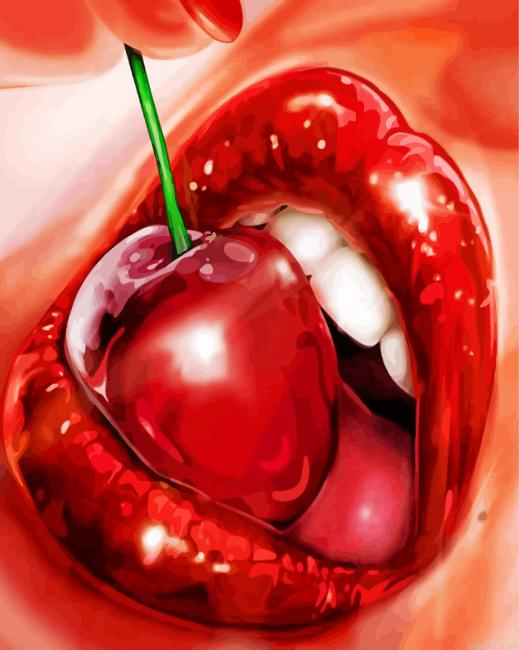 Lips And Cherry Painting By Numberss.png