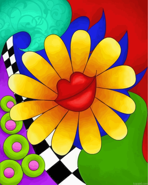Lips Flower Painting By Numberss.png