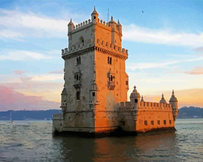 Lisbon Belem Tower Painting By Numberss.png