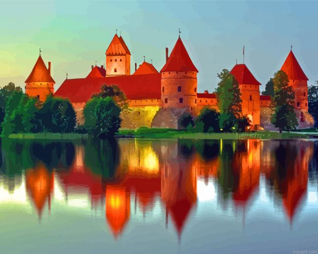 Lithuania Trakai Castle Museum Paint By Numbers