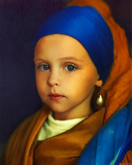 Little Girl With A Pearl Earring Paint By Numbers