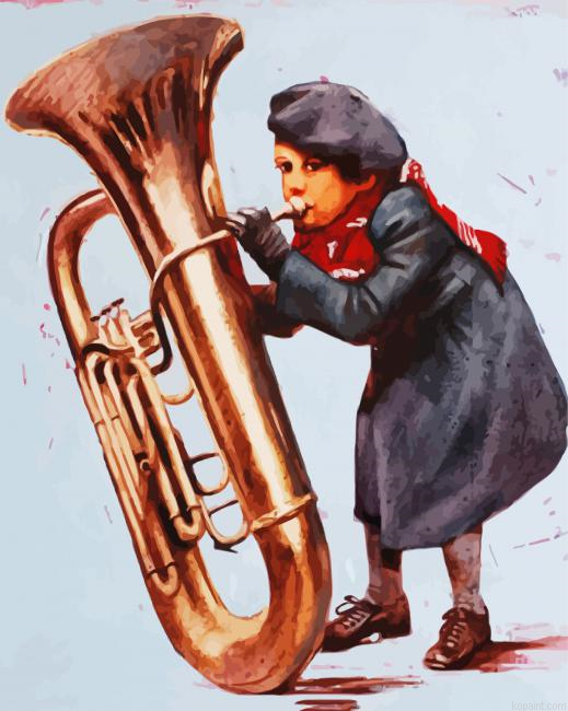 Little Trumpet Player Painting By Numberss.png