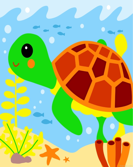 Little Turtle Painting By Numberss.png