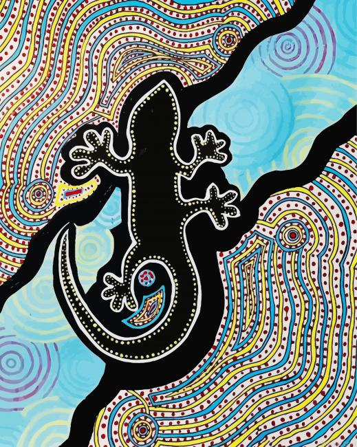 Lizard Aboriginal Art Painting By Numberss.png
