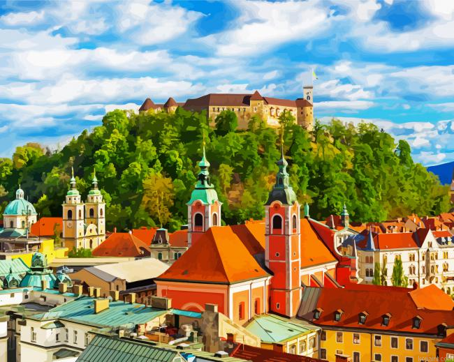 Ljubljana Castle Building Painting By Numberss.png