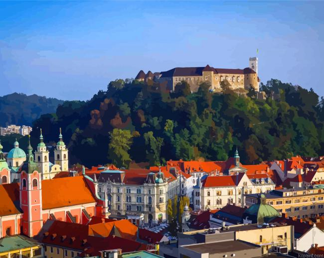 Ljubljana Castle Buildings Painting By Numberss.png