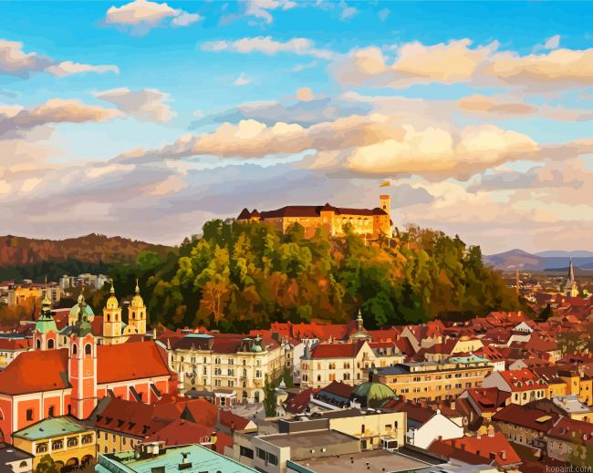 Ljubljana Castle Painting By Numberss.png