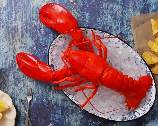 Lobster Animal Painting By Numberss.png