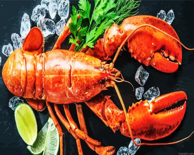 Lobster Food Painting By Numberss.png