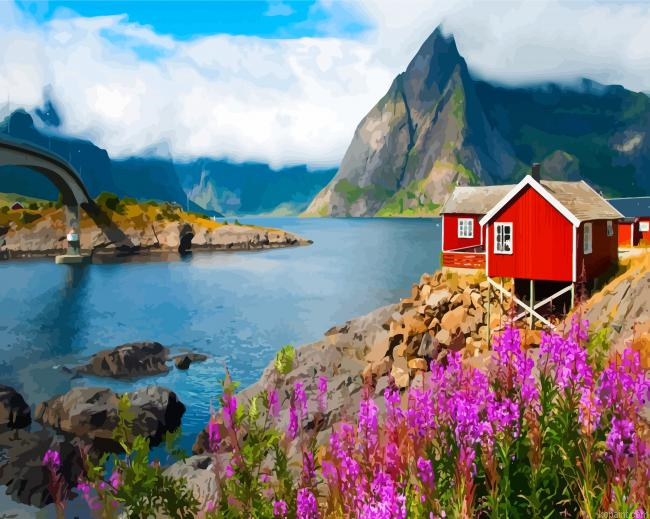 Lofoten Norway Landscape Painting By Numberss.png
