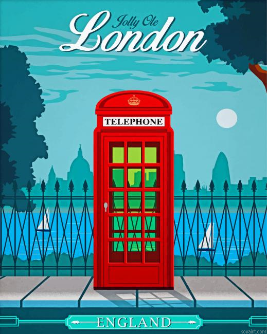 London Telephone Illustration Painting By Numberss.png