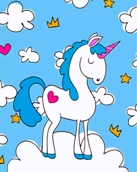 Lonely Cute Unicorn Painting By Numberss.png