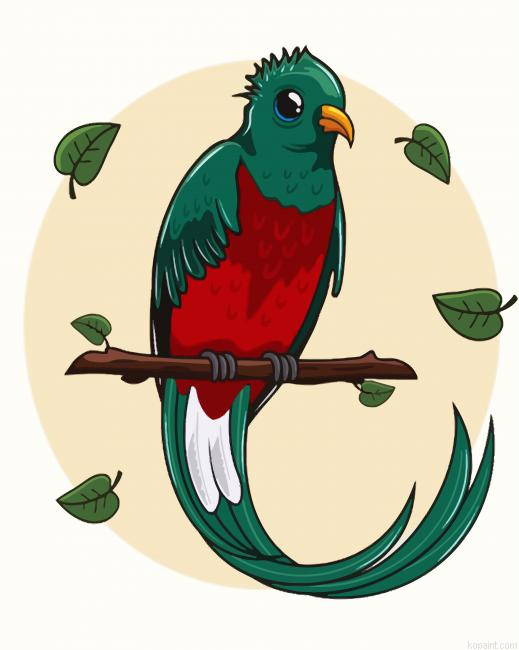 Long Tailed Quetzal Art Painting By Numberss.png