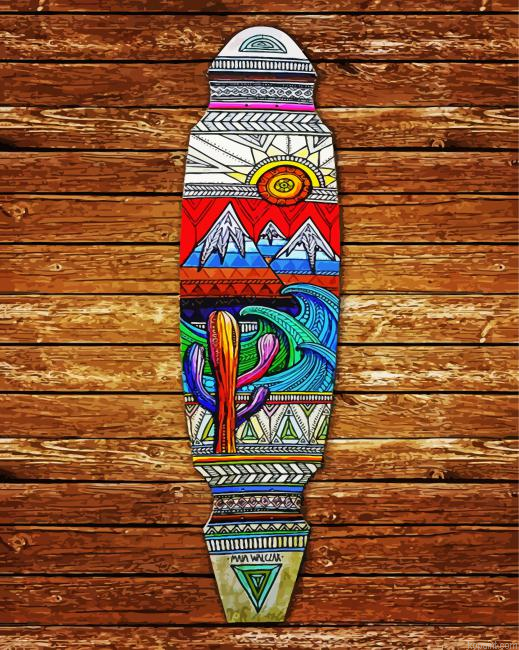 Longboard Art Painting By Numberss.png