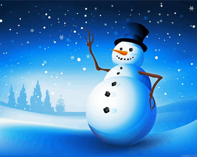 Lonley Snowman Painting By Numberss.png